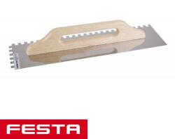 FESTA 31071 glettvas 500x130 mm - fogazott 10x10 mm (inox) (31071)