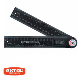 Extol Premium 8823510 digitális szögmérő vonalzóval (rozsdamentes acél), 0-360 fok, 2x200 mm (8823510)