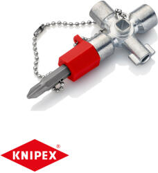KNIPEX 00 11 02 kapcsolószekrény kulcs (használatos szekrényekhez és elzáró rendszerekhez) (00 11 02)