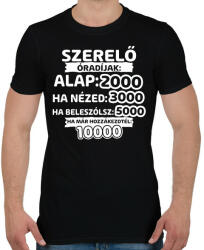 printfashion Szerelő óradíjak - Férfi póló - Fekete (9399742)