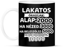 printfashion Lakatos óradíjak - Bögre - Fekete (9400674)