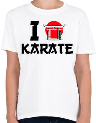 printfashion I love Karate - Gyerek póló - Fehér (9447015)