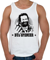 printfashion Bud Spencer öklös póló - Férfi atléta - Fehér (9392560)