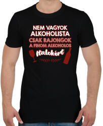 printfashion Finom alkoholos italok - Férfi póló - Fekete (9460078)