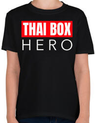 printfashion THAI BOX HERO - Gyerek póló - Fekete (9466002)