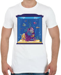printfashion Akvárium - Férfi póló - Fehér (9179408)