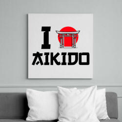 printfashion I love Aikido - Vászonkép - Fehér (9446053)