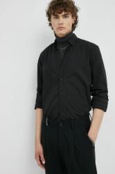 Bruuns Bazaar ing férfi, legombolt galléros, fekete, regular - fekete XL