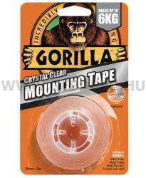 Gorilla Heavy Duty Mounting Tape kétoldalú, átlátszó ragasztószalag 25, 4mm x 1, 52m (3044100)