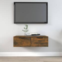 vidaXL Comodă TV de perete, stejar fumuriu, 68x30x20 cm lemn prelucrat (817093) Raft