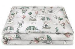 Baby Shop ágynemű huzat 90*120 cm - Szürke/zöld lufis maci - babyshopkaposvar
