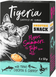 Tigeria Tigeria Smoothie Snack 6 x 50 g - Ton, pui și morcovi