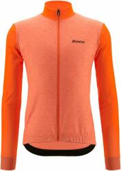 Santini Colore Puro Long Sleeve Thermal Jersey Kabát Arancio Fluo M