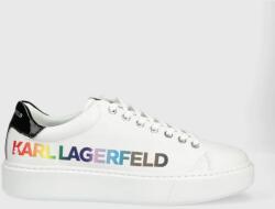 Karl Lagerfeld sneakers din piele Maxi Kup culoarea alb 9BYY-OBM1C6_00X
