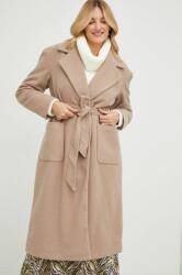 ANSWEAR palton femei, culoarea maro, de tranzitie, cu doua randuri de nasturi BMYY-KPD02S_82X