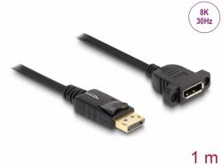 Delock Cablu prelungitor Displayport 8K30Hz T-M 1m montare panou, Delock 87825 (87825)
