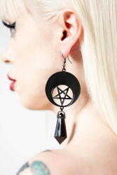 KILLSTAR обеци KILLSTAR - Crescent Charm - Черен - KSRA005195