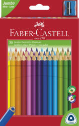 Faber-Castell Creioane colorate FABER-CASTELL jumbo 30 culori + ascutitoare (FC116530)