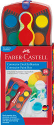 Faber-Castell Acuarele Connector Faber-Castell FC125031, 24 culori, Exterior rosu (FC125031)