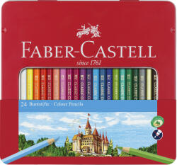 Faber-Castell Creioane colorate in cutie metalica FABER-CASTELL FC115824, 24 culori (FC115824)