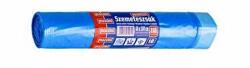 Szemeteszsák önzáró szalaggal 160 liter 74 x 95 cm 10 db/tekercs kék - tonerpiac