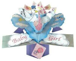 Second nature Изскачаща 3D картичка Baby Girl