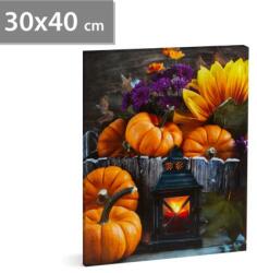 Family LED es fali hangulatkép, halloween lámpással, 2 x AA, 30 x 40 cm 58399 (58399)