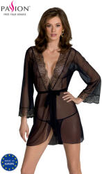 Passion Amberly Peignoir Black XXL/XXXL