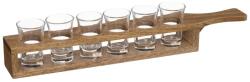 Secret De Gourmet Set 6 pahare Viktor, sticla, suport lemn, 41 x 7.5 x H 5.5 cm, 40 ml Pahar