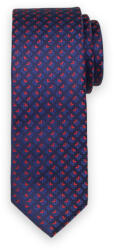 Willsoor Férfi keskeny sötétkék nyakkendő geometrikus mintával 14520