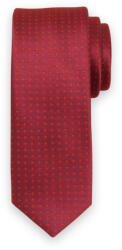 Willsoor Férfi keskeny sötétpiros nyakkendő apró mintákkal 14536