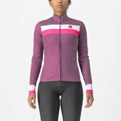 Castelli - tricou ciclism maneca lunga pentru femei Volare LS jersey roz ciclam Alb (CAS-4522547-014)