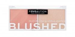 Revolution Relove Colour Play Blushed Duo Blush & Highlighter konturovací paletka 5, 8 g pentru femei Sweet