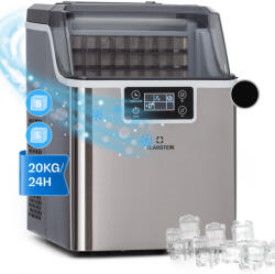 Klarstein Chios, jégkocka készítő, 20 kg /24 h, Auto-Clean, 3, 2 L tartály (ICE4-Chios-SS) (ICE4-Chios-SS) - electronic-star