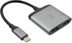 Xtorm Адаптер A-solar - Xtorm XC202, USB -C/2x HDMI, сив (XC202)