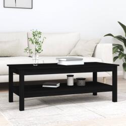vidaXL Măsuță de cafea, negru, 110x50x40 cm, lemn masiv de pin (814278) Masa de cafea