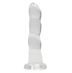 RealRock Bulbous Dildo with Suction Cup 17cm Transparent Dildo