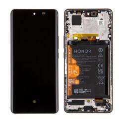 Huawei Honor 50 Előlap Keret+LCD Kijelző+Érintőpanel, Fekete (02354GLV) Service Pack