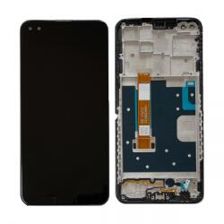  Oppo Reno4 Z/A92S Előlap Keret+LCD Kijelző+Érintőpanel, Fekete (57983112214) Service Pack