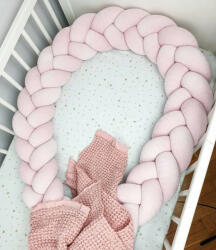 Siller baby Elegance fonott rácsvédő - Púder rózsaszín (3162098-60x120-korbe)