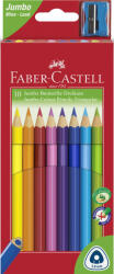 Faber-Castell Creioane Colorate Jumbo 10 Culori + Ascutitoare Faber-castell (fc116510)