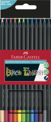Faber-Castell Creioane colorate FABER-CASTELL FC116412, 12 culori, Black Edition (FC116412)