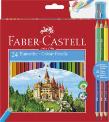 Faber-Castell Creioane colorate FABER-CASTELL FC110324, 24+3 culori eco (FC110324)