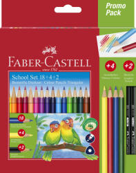 Faber-Castell Creioane colorate triunghiulare Faber-Castell FC201597, 18+4+2 promo (FC201597)