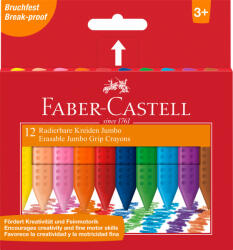 Faber-Castell Creioane colorate plastic jumbo grip Faber-Castell FC122540, 12 culori (FC122540)