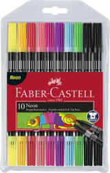 Faber-Castell Carioci cu 2 capete Faber-Castell FC151109, 10 culori, Neon (FC151109)