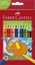 Faber-Castell Creioane colorate triunghiulare jumbo FABER-CASTELL FC116501, 12 culori (FC116501)
