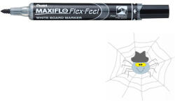 Pentel Táblamarker 1-5mm, hajlékony hegyű Pentel Maxiflo Flex Feel fekete - spidershop
