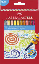 Faber-Castell Creioane cerate retractabile Faber-Castell FC120004, 24 culori (FC120004)