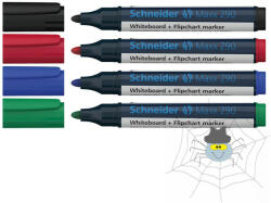 Schneider Tábla- és flipchart marker készlet 2-3mm, kerek végű Schneider Maxx 290, 4 klf. szín - spidershop